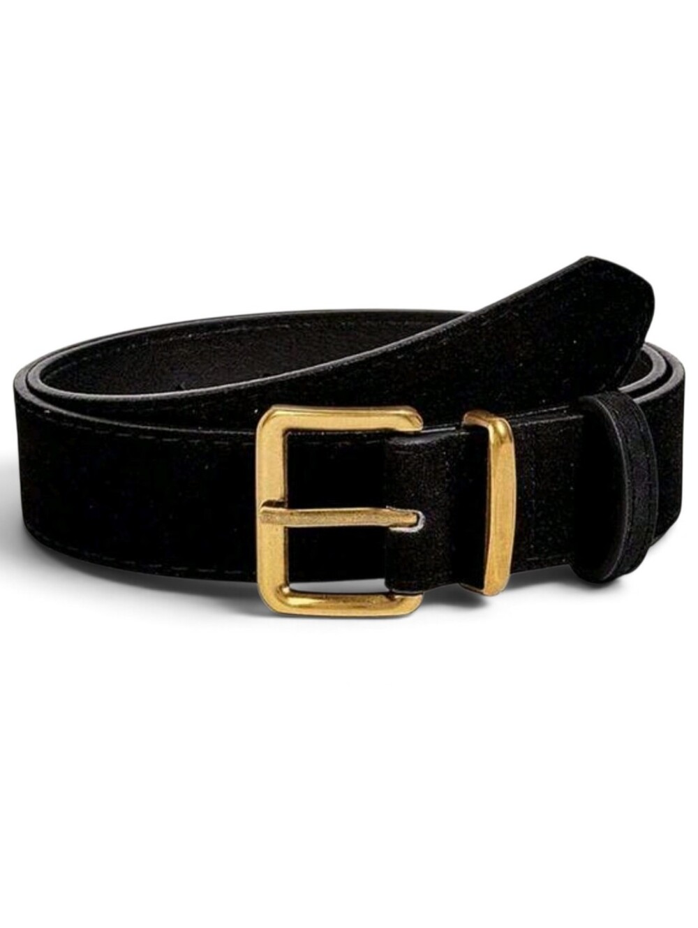 Black Suede Woman's Belt 42.5"L X 1.22"W Fits Waists 27" To 38" NWOT